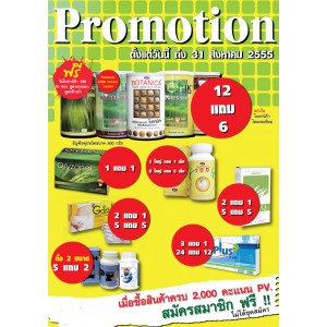 โปรโมชั่น เดือนสิงหาคม 2555